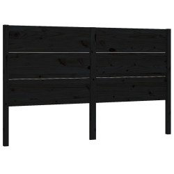 vidaXL Kopfteil Schwarz 146x4x100 cm Massivholz Kiefer