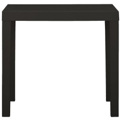vidaXL Gartentisch Anthrazit 79x65x72 cm Kunststoff