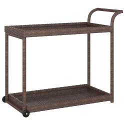 vidaXL Barwagen Braun 100x45x83 cm Poly Rattan