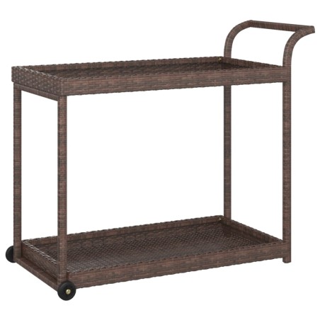 vidaXL Barwagen Braun 100x45x83 cm Poly Rattan