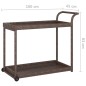 vidaXL Barwagen Braun 100x45x83 cm Poly Rattan vidaXL Barwagen Braun 100x45x83 cm Poly Rattan