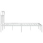 vidaXL Bettgestell mit Kopfteil Metall Weiß 140x190 cm vidaXL Bettgestell mit Kopfteil Metall Weiß 140x190 cm