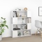 vidaXL Bücherregal Raumteiler Hochglanz-Weiß 100x24x124 cm vidaXL Bücherregal Raumteiler Hochglanz-Weiß 100x24x124 cm