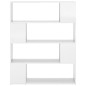 vidaXL Bücherregal Raumteiler Hochglanz-Weiß 100x24x124 cm vidaXL Bücherregal Raumteiler Hochglanz-Weiß 100x24x124 cm