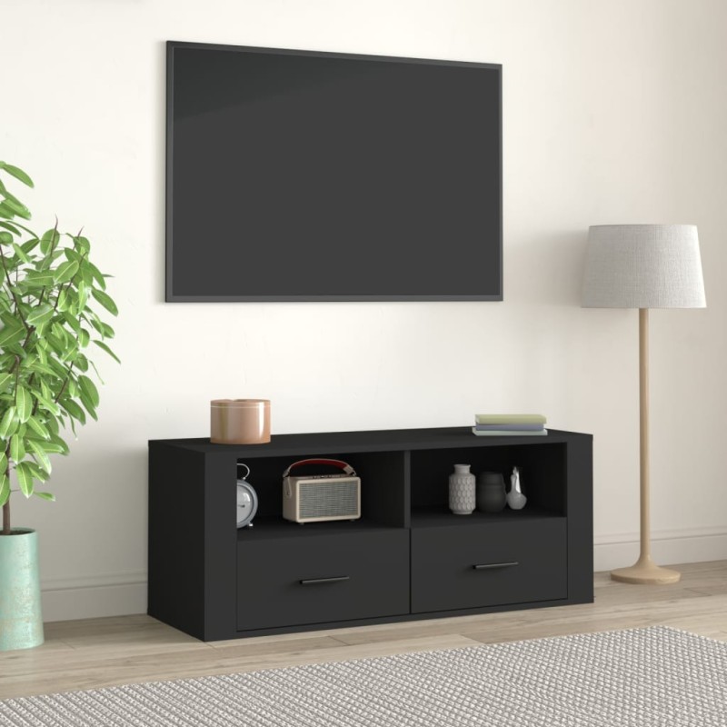 vidaXL TV-Schrank Schwarz 100x35x40 cm Holzwerkstoff vidaXL TV-Schrank Schwarz 100x35x40 cm Holzwerkstoff