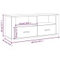 vidaXL TV-Schrank Schwarz 100x35x40 cm Holzwerkstoff vidaXL TV-Schrank Schwarz 100x35x40 cm Holzwerkstoff