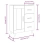 vidaXL Sideboard Grau Sonoma 69,5x34x90 cm Holzwerkstoff vidaXL Sideboard Grau Sonoma 69,5x34x90 cm Holzwerkstoff