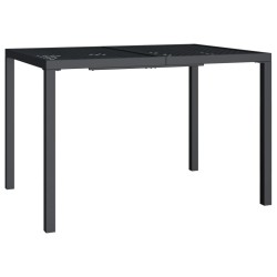 vidaXL Gartentisch Anthrazit 110x80x72 cm Stahl