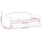 Tagesbett Schwarz 80x200 cm Stoff Tagesbett Schwarz 80x200 cm Stoff