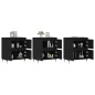 Sideboards 3 Stk. Schwarz Holzwerkstoff Sideboards 3 Stk. Schwarz Holzwerkstoff