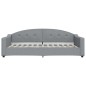Tagesbett Hellgrau 100x200 cm Stoff Tagesbett Hellgrau 100x200 cm Stoff