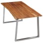 vidaXL Esstisch 160×80×75 cm Akazie Massivholz und Edelstahl vidaXL Esstisch 160×80×75 cm Akazie Massivholz und Edelstahl
