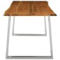 vidaXL Esstisch 160×80×75 cm Akazie Massivholz und Edelstahl vidaXL Esstisch 160×80×75 cm Akazie Massivholz und Edelstahl