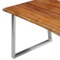 vidaXL Esstisch 160×80×75 cm Akazie Massivholz und Edelstahl vidaXL Esstisch 160×80×75 cm Akazie Massivholz und Edelstahl