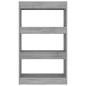 vidaXL Bücherregal/Raumteiler Grau Sonoma 60x30x103 cm Holzwerkstoff vidaXL Bücherregal/Raumteiler Grau Sonoma 60x30x103 cm Holzwerkstoff