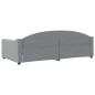 Tagesbett Hellgrau 100x200 cm Stoff Tagesbett Hellgrau 100x200 cm Stoff