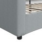 Tagesbett Hellgrau 100x200 cm Stoff Tagesbett Hellgrau 100x200 cm Stoff