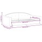 Tagesbett Hellgrau 100x200 cm Stoff Tagesbett Hellgrau 100x200 cm Stoff
