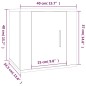 vidaXL TV-Wandschrank Räuchereiche 40x34,5x40 cm vidaXL TV-Wandschrank Räuchereiche 40x34,5x40 cm