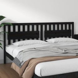 vidaXL Kopfteil Schwarz 205,5x4x100 cm Massivholz Kiefer