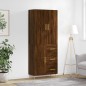 Highboard Braun Eichen-Optik 69,5x34x180 cm Holzwerkstoff Highboard Braun Eichen-Optik 69,5x34x180 cm Holzwerkstoff