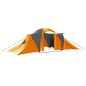 vidaXL Campingzelt 9 Personen Stoff Grau und Orange vidaXL Campingzelt 9 Personen Stoff Grau und Orange