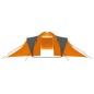 vidaXL Campingzelt 9 Personen Stoff Grau und Orange vidaXL Campingzelt 9 Personen Stoff Grau und Orange