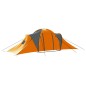 vidaXL Campingzelt 9 Personen Stoff Grau und Orange vidaXL Campingzelt 9 Personen Stoff Grau und Orange