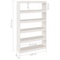 vidaXL Bücherregal/Raumteiler Weiß 100x30x167,5 cm Massivholz Kiefer vidaXL Bücherregal/Raumteiler Weiß 100x30x167,5 cm Massivholz Kiefer