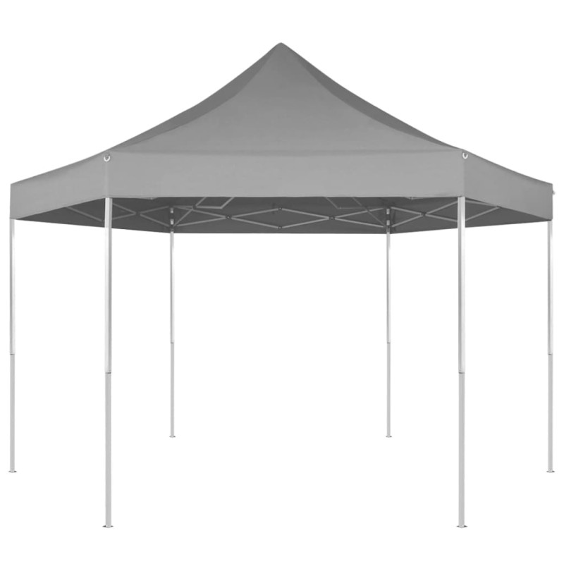 vidaXL Pop-Up-Partyzelt Hexagonal Faltbar Grau 3,6x3,1 m vidaXL Pop-Up-Partyzelt Hexagonal Faltbar Grau 3,6x3,1 m