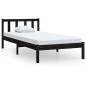 vidaXL Massivholzbett Schwarz Kiefer 90x190 cm vidaXL Massivholzbett Schwarz Kiefer 90x190 cm