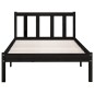 vidaXL Massivholzbett Schwarz Kiefer 90x190 cm vidaXL Massivholzbett Schwarz Kiefer 90x190 cm