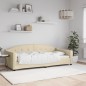 vidaXL Tagesbett Creme 90x200 cm Stoff vidaXL Tagesbett Creme 90x200 cm Stoff