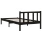 vidaXL Massivholzbett Schwarz Kiefer 90x190 cm vidaXL Massivholzbett Schwarz Kiefer 90x190 cm