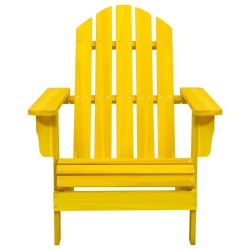 vidaXL Adirondack-Gartenstuhl Massivholz Tanne Gelb