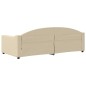 vidaXL Tagesbett Creme 90x200 cm Stoff vidaXL Tagesbett Creme 90x200 cm Stoff