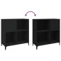 vidaXL Plattenschrank Schwarz 84,5x38x89 cm Holzwerkstoff vidaXL Plattenschrank Schwarz 84,5x38x89 cm Holzwerkstoff