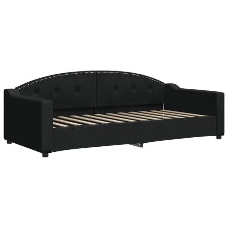 vidaXL Tagesbett Schwarz 90x200 cm Stoff