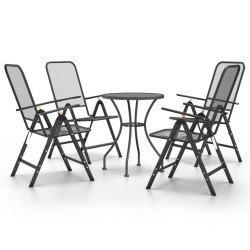 vidaXL 5-tlg. Garten-Essgruppe Streckgitter Anthrazit