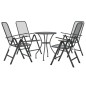 vidaXL 5-tlg. Garten-Essgruppe Streckgitter Anthrazit vidaXL 5-tlg. Garten-Essgruppe Streckgitter Anthrazit