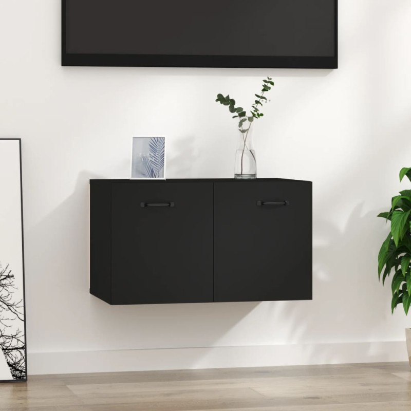 vidaXL Wandschrank Schwarz 60x36,5x35 cm Holzwerkstoff vidaXL Wandschrank Schwarz 60x36,5x35 cm Holzwerkstoff