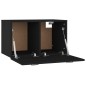 vidaXL Wandschrank Schwarz 60x36,5x35 cm Holzwerkstoff vidaXL Wandschrank Schwarz 60x36,5x35 cm Holzwerkstoff