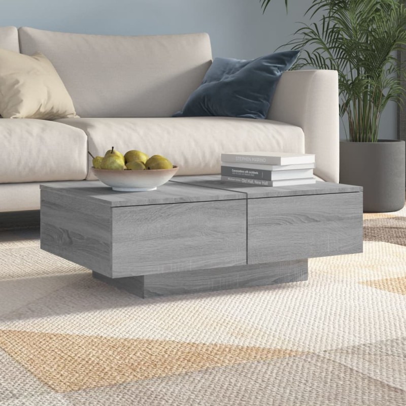 vidaXL Couchtisch Grau Sonoma 90x60x31 cm Holzwerkstoff vidaXL Couchtisch Grau Sonoma 90x60x31 cm Holzwerkstoff