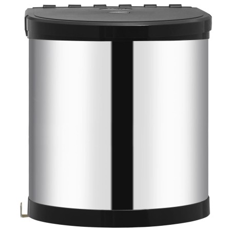 vidaXL Küchen-Einbau-Mülleimer Edelstahl 12 L