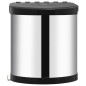 vidaXL Küchen-Einbau-Mülleimer Edelstahl 12 L vidaXL Küchen-Einbau-Mülleimer Edelstahl 12 L