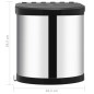 vidaXL Küchen-Einbau-Mülleimer Edelstahl 12 L vidaXL Küchen-Einbau-Mülleimer Edelstahl 12 L