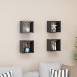 vidaXL Würfelregale 4 Stk. Grau 22x15x22 cm