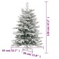 vidaXL Künstlicher Weihnachtsbaum Klappbar Beschneit 120 cm vidaXL Künstlicher Weihnachtsbaum Klappbar Beschneit 120 cm
