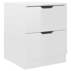 vidaXL Nachttisch Hochglanz-Weiß 40x40x50 cm Spanplatte