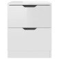 vidaXL Nachttisch Hochglanz-Weiß 40x40x50 cm Spanplatte vidaXL Nachttisch Hochglanz-Weiß 40x40x50 cm Spanplatte